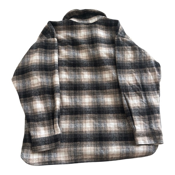 Target Wild Fable Black and Tan Button Shacket size Large - Picture 2 of 6